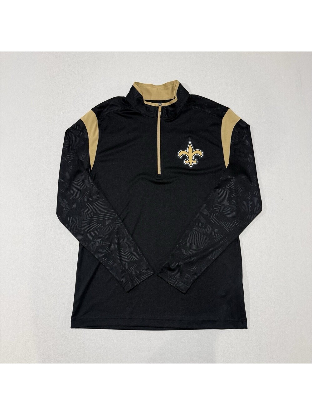 NFL New Orleans Saints 1/4 Zip Pullover Jacket Size M Fanatics Men’s